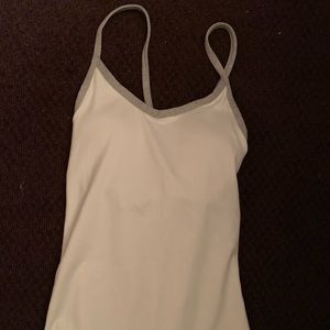 White Manduka workout tank
